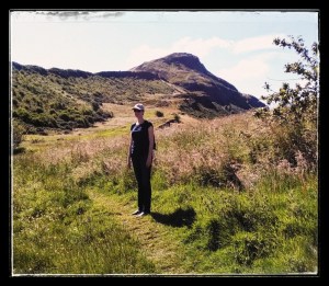 The start of the walk up Arthur's seat. Our destination is the high point in the distance.